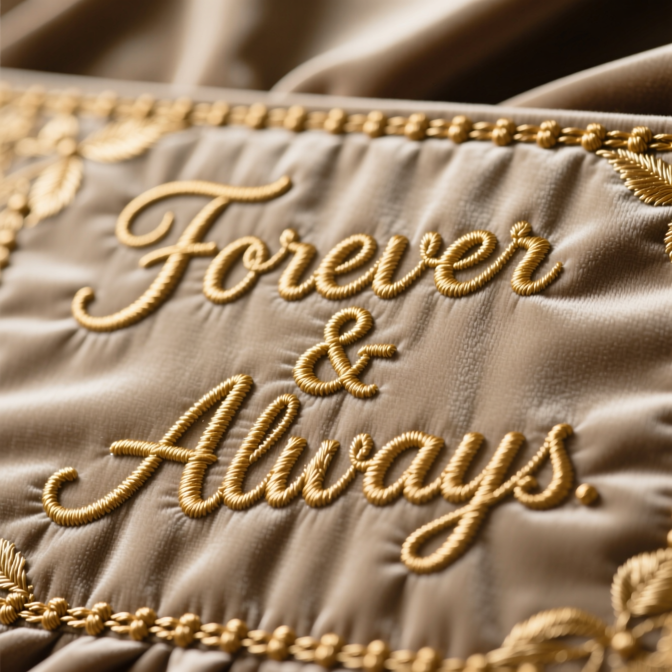 Embroidered text customization