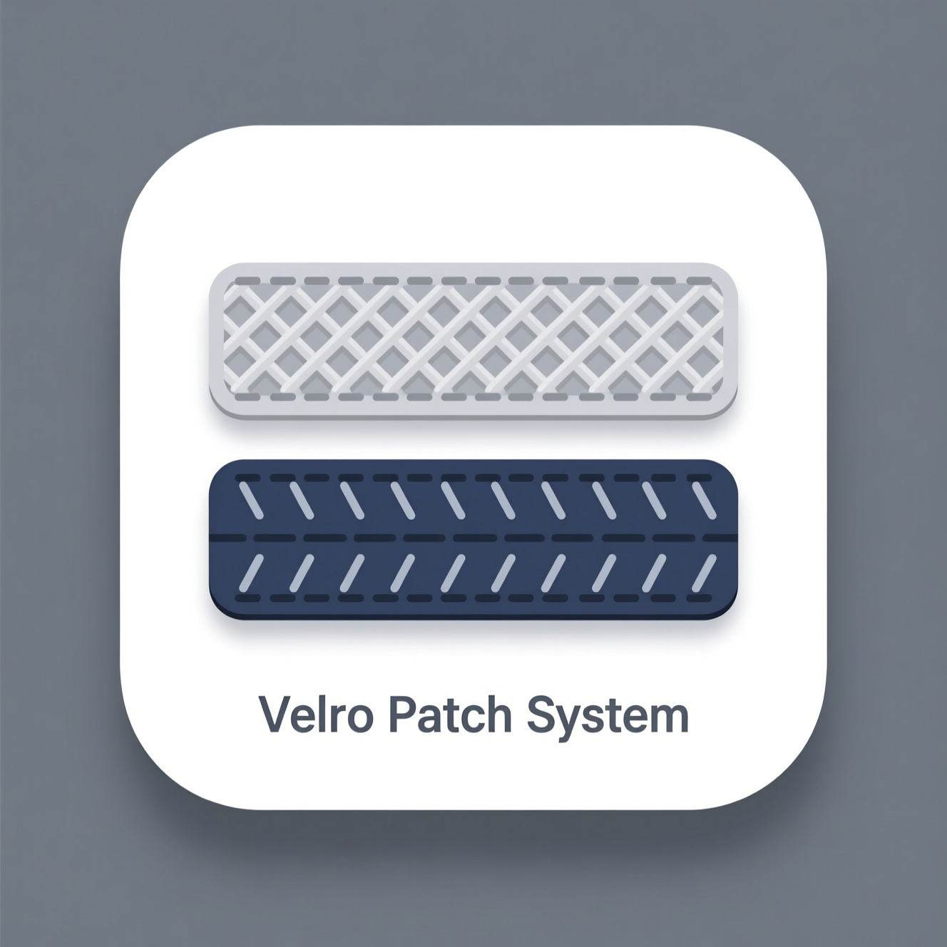 Velcro patch system icon