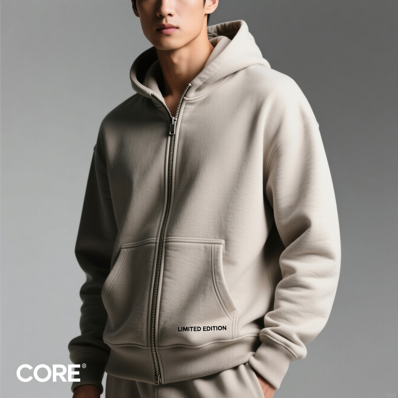 Heavyweight zip-up hoodie blank