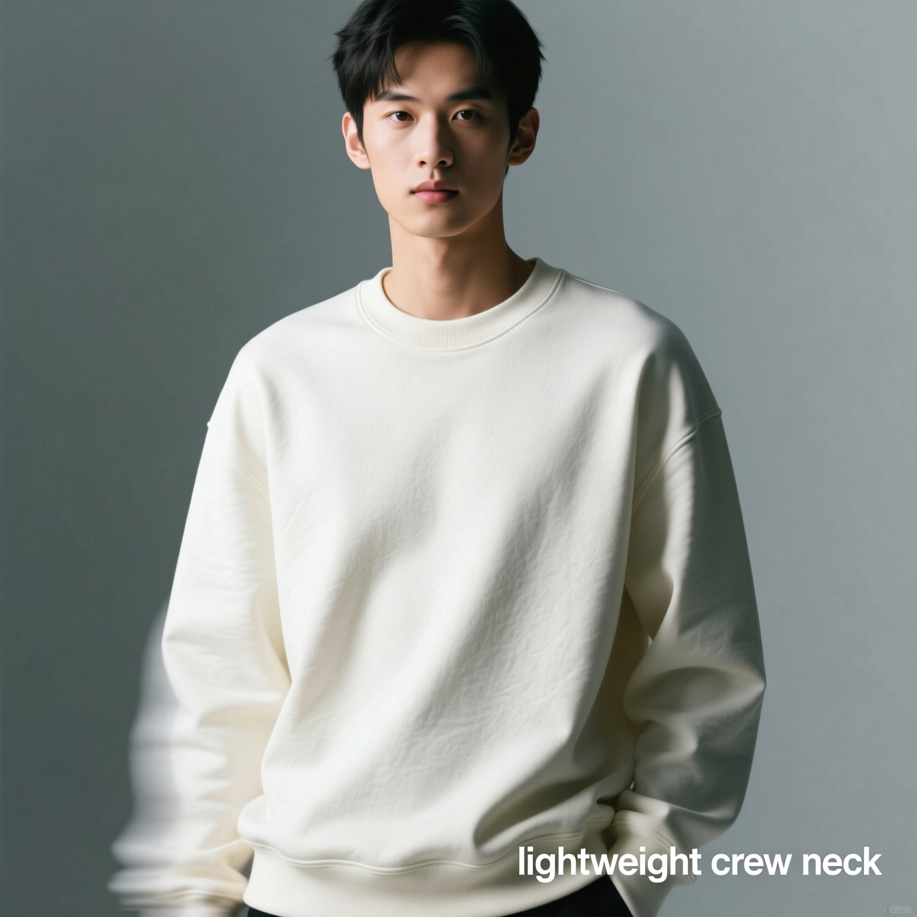 Lightweight crew neck sweatshirt